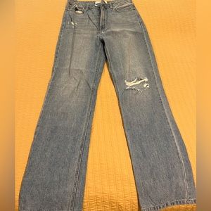 Just black denim high rise jeans. (Size 26) zipper fly